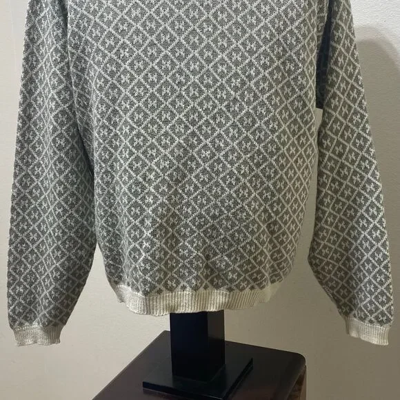 L.L. Bean Men's Pullover Collared SweaterDiamond Pattern Size X Large - Picture 4 of 10